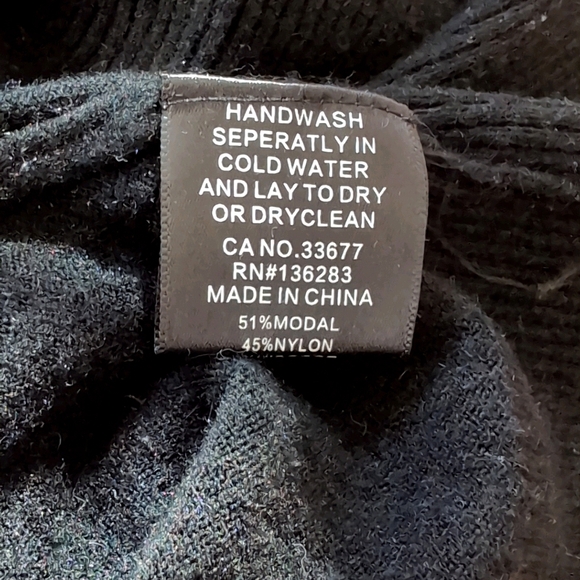 💖2/$15💖 Black Funnel Neck Knit Dress - Picture 6 of 7